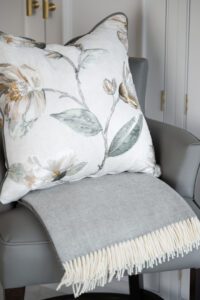 Uniform Grey Herringbone Throw