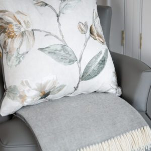 Uniform Grey Herringbone Throw