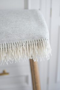 Grey Cloud Herringbone Throw